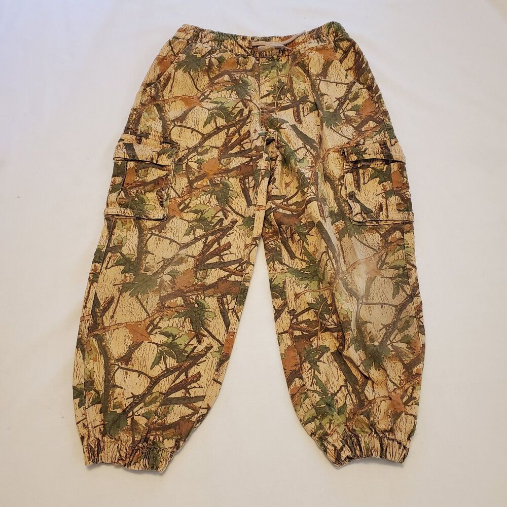 Art Class Boys Cotton Canvas Elastic Waist Camo Jogger Pants Sz 6 Mossy Oak